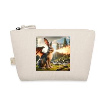 Fire Breathing Bunny Dragon #08 - Organic Pouch - nature - Front