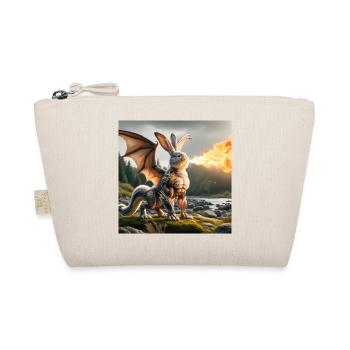 Fire Breathing Bunny Dragon #05 - Organic Pouch - nature - Front