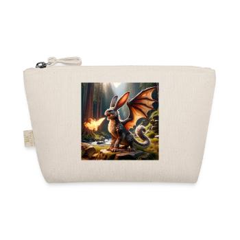 Fire Breathing Bunny Dragon #11 - Organic Pouch - nature - Front