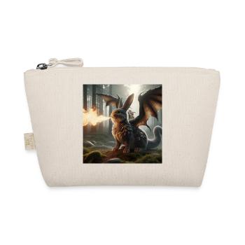 Fire Breathing Bunny Dragon #06 - Organic Pouch - nature - Front