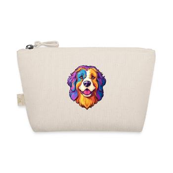 Caucasian Ovcharka Dog Breed Cartoon Kawaii Illust - Organic Pouch - nature - Front