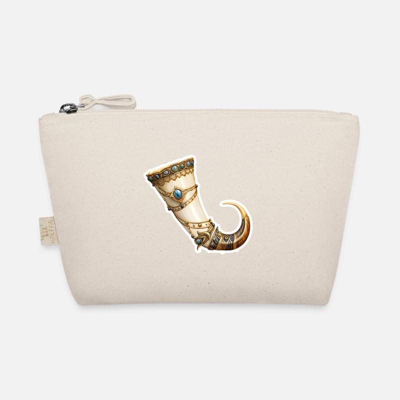 Embellished Fantasy Drinking Horn RPG Shirt Organic Pouch