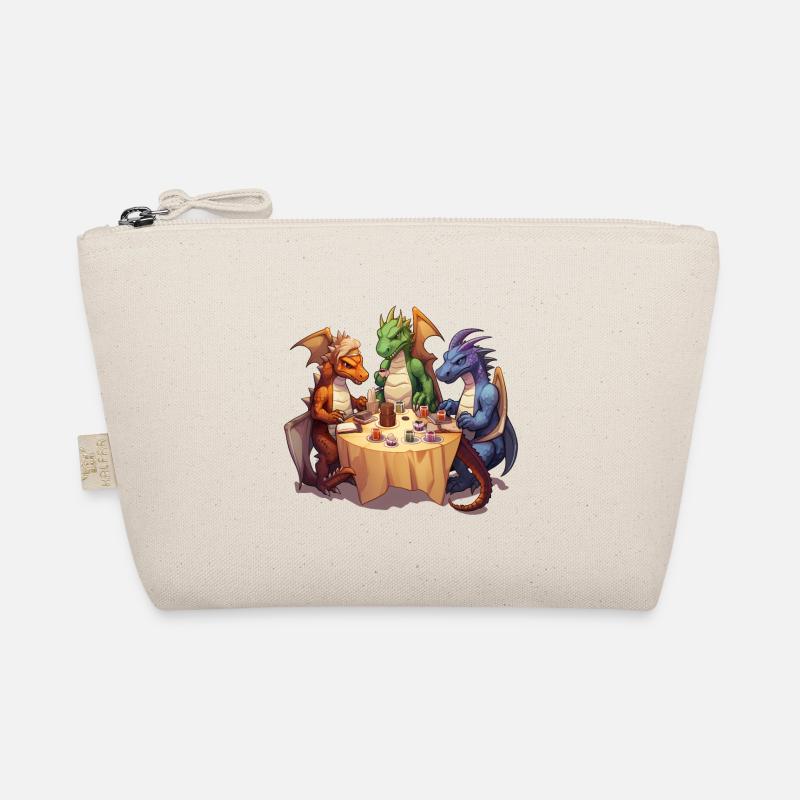 Dragons buvant du café – RPG Fantasy Design Trousse biologique