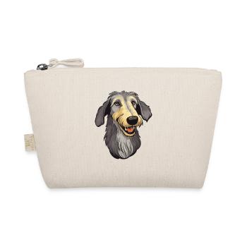 Scottish Deerhound Dog Breed Cartoon Kawaii Illust - Organic Pouch - nature - Front
