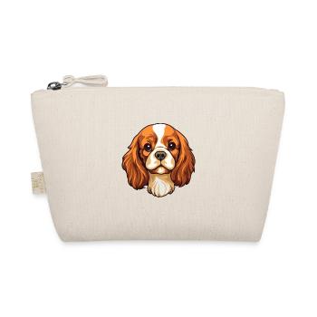 Cavalier Hunderasse Cartoon Kawaii Illustration - Bio-Täschchen - Natur - Vorne