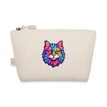 Norwegian Forest Cat Watercolor Cartoon Kawaii - Organic Pouch - nature - Front