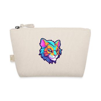 Liger Hybrid Lion Tiger Cat Colorful Cartoon Kawai - Organic Pouch - nature - Front