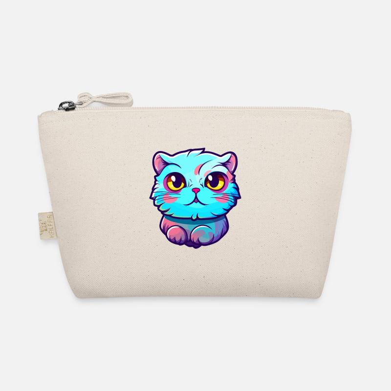 Scottish Fold Cat Breed Aquarell Cartoon Kawaii Bio-Täschchen