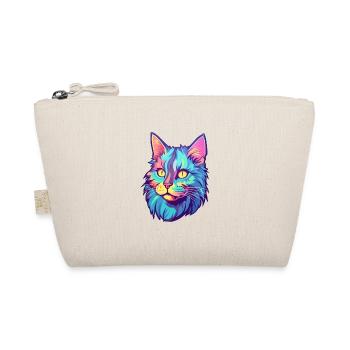 American Bobtail Cat Watercolor Cartoon Kawaii - Organic Pouch - nature - Front