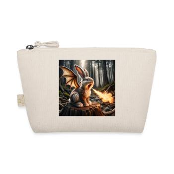 Fire Breathing Bunny Dragon #23 - Organic Pouch - nature - Front