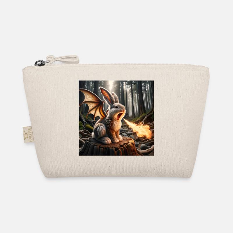 Feuerspeiender Hase Drache #23 Bio-Täschchen