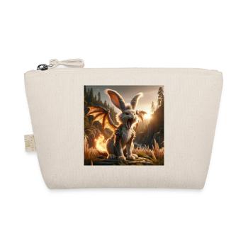 Fire Breathing Bunny Dragon #24 - Organic Pouch - nature - Front