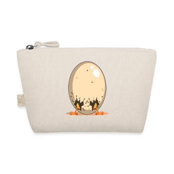 Funny Chicken Egg - Chicken Coop Cartoon - Organic Pouch - nature - Front