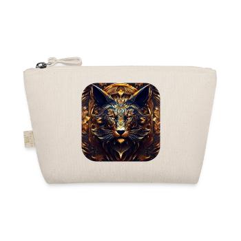 Chat gothique doré noir cool - Trousse biologique - nature - Devant