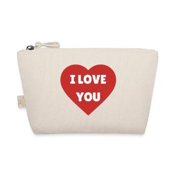Ich liebe dich - Bio-Täschchen - Natur - Vorne
