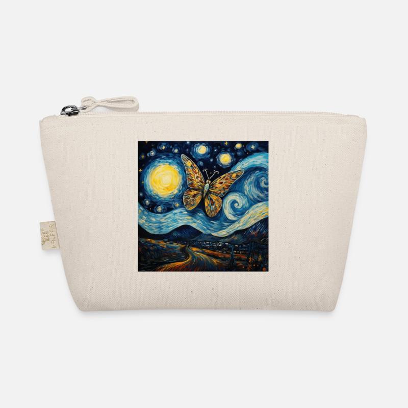 Moth, Van Gogh, Starry Night, Animal Organic Pouch