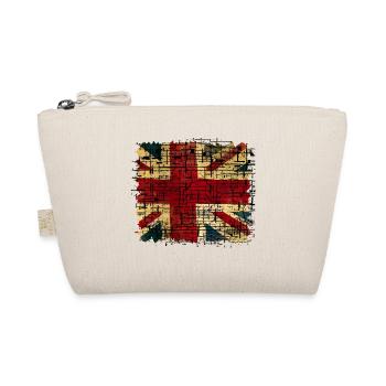 Vintage Britischer Union Jack Digital Kunst - Bio-Täschchen - Natur - Vorne