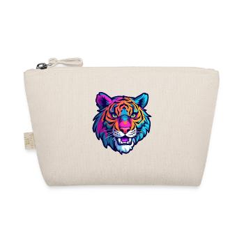 Tiger Colorful Watercolor Cartoon Kawaii Animal - Organic Pouch - nature - Front