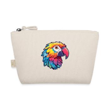 Parrot Colorful Watercolor Cartoon Kawaii Animal - Organic Pouch - nature - Front