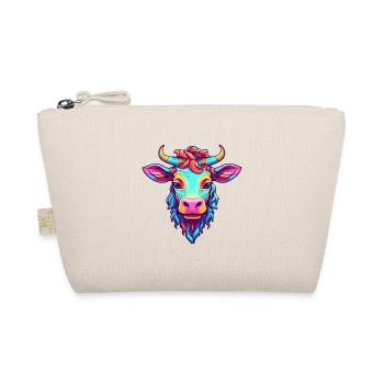 Cow Colorful Watercolor Cartoon Kawaii Animal - Organic Pouch - nature - Front