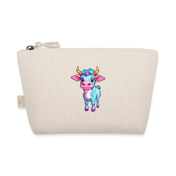 Cow Colorful Watercolor Cartoon Kawaii Animal - Organic Pouch - nature - Front