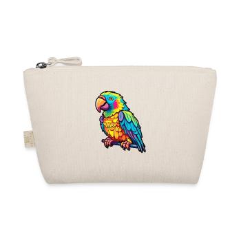 Parrot Colorful Watercolor Cartoon Kawaii Animal - Organic Pouch - nature - Front