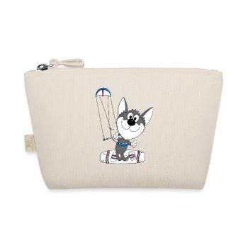KITESURFER - HUSKY - HUND - KITE - KITEN - SPORT - Bio-Täschchen - Natur - Vorne