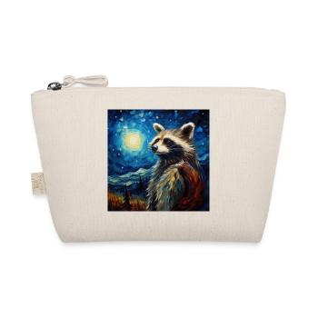 waschbär, van gogh, sternennacht, tier - Bio-Täschchen - Natur - Vorne