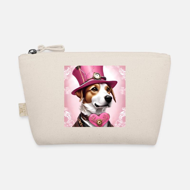 Chien de conception d’art steampunk avec chapeau - Trousse biologique - nature