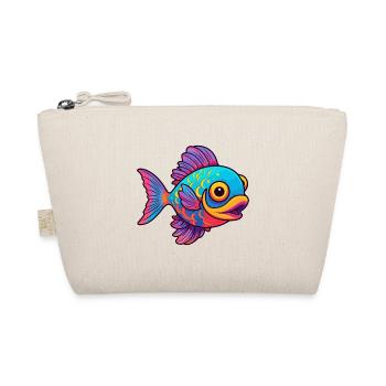 Fish Colorful Watercolor Cartoon Kawaii Animal - Organic Pouch - nature - Front
