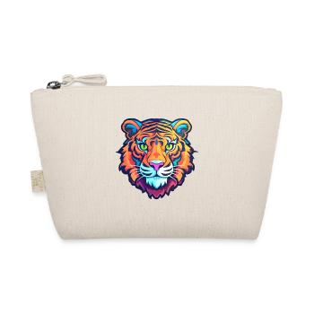 Tiger Colorful Watercolor Cartoon Kawaii Animal - Organic Pouch - nature - Front