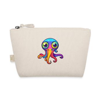 Tintenfisch buntes Aquarell Cartoon Kawaii Tier - Bio-Täschchen - Natur - Vorne