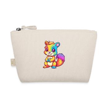 Eichhörnchen buntes Aquarell Cartoon Kawaii Tier - Bio-Täschchen - Natur - Vorne