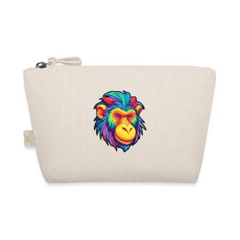 Mandrill Buntes Aquarell Cartoon Kawaii Tier - Bio-Täschchen - Natur - Vorne