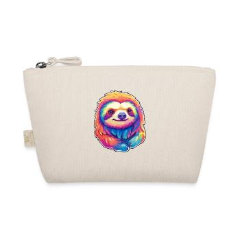 Sloth Colorful Watercolor Cartoon Kawaii Animal - Organic Pouch - nature - Front