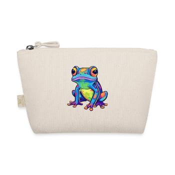 Frosch buntes Aquarell Cartoon Kawaii Tier - Bio-Täschchen - Natur - Vorne