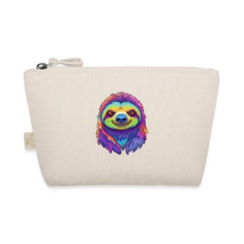 Sloth Colorful Watercolor Cartoon Kawaii Animal - Organic Pouch - nature - Front