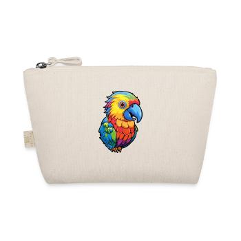 Parrot Colorful Watercolor Cartoon Kawaii Animal - Organic Pouch - nature - Front
