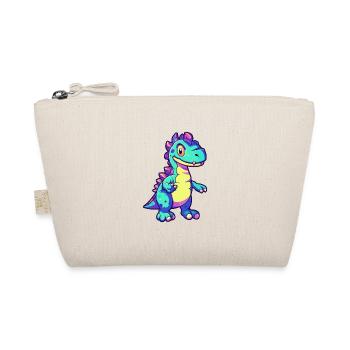 Dinosaur Colorful Watercolor Cartoon Kawaii Animal - Organic Pouch - nature - Front