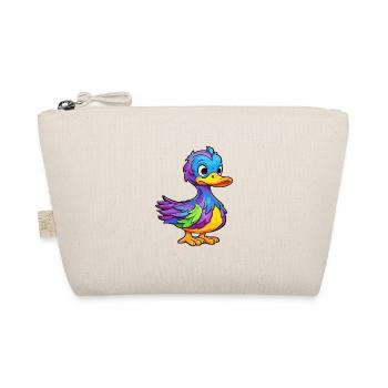 Duck Colorful Watercolor Cartoon Kawaii Animal - Organic Pouch - nature - Front