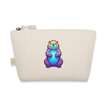Murmeltier buntes Aquarell Cartoon Kawaii Tier - Bio-Täschchen - Natur - Vorne
