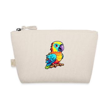 Parrot Colorful Watercolor Cartoon Kawaii Animal - Organic Pouch - nature - Front