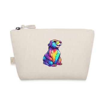 Otter Colorful Watercolor Cartoon Kawaii Animal - Organic Pouch - nature - Front