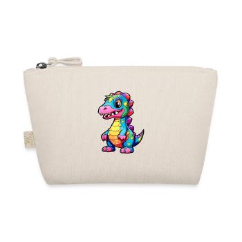 Dinosaur Colorful Watercolor Cartoon Kawaii Animal - Organic Pouch - nature - Front