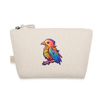 Cuckoo Colorful Watercolor Cartoon Kawaii Animal - Organic Pouch - nature - Front