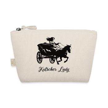 Kutscher Lady - Reiterin mit Pferdekutsche - Bio-Täschchen - Natur - Vorne