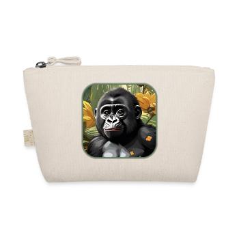 Cute Baby Gorilla - Organic Pouch - nature - Front