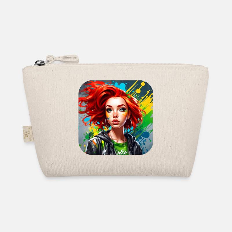 Cooles irisches rothaariges Mädchen Bio-Täschchen