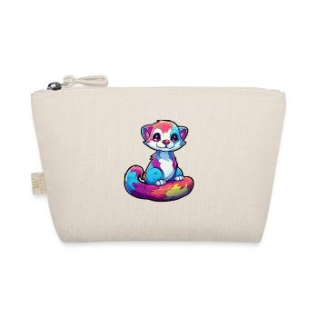 Ferret Colorful Watercolor Cartoon Kawaii Animal - Organic Pouch - nature - Front