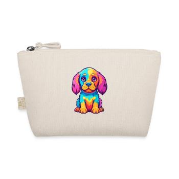 Hund Buntes Aquarell Cartoon Kawaii Tier - Bio-Täschchen - Natur - Vorne